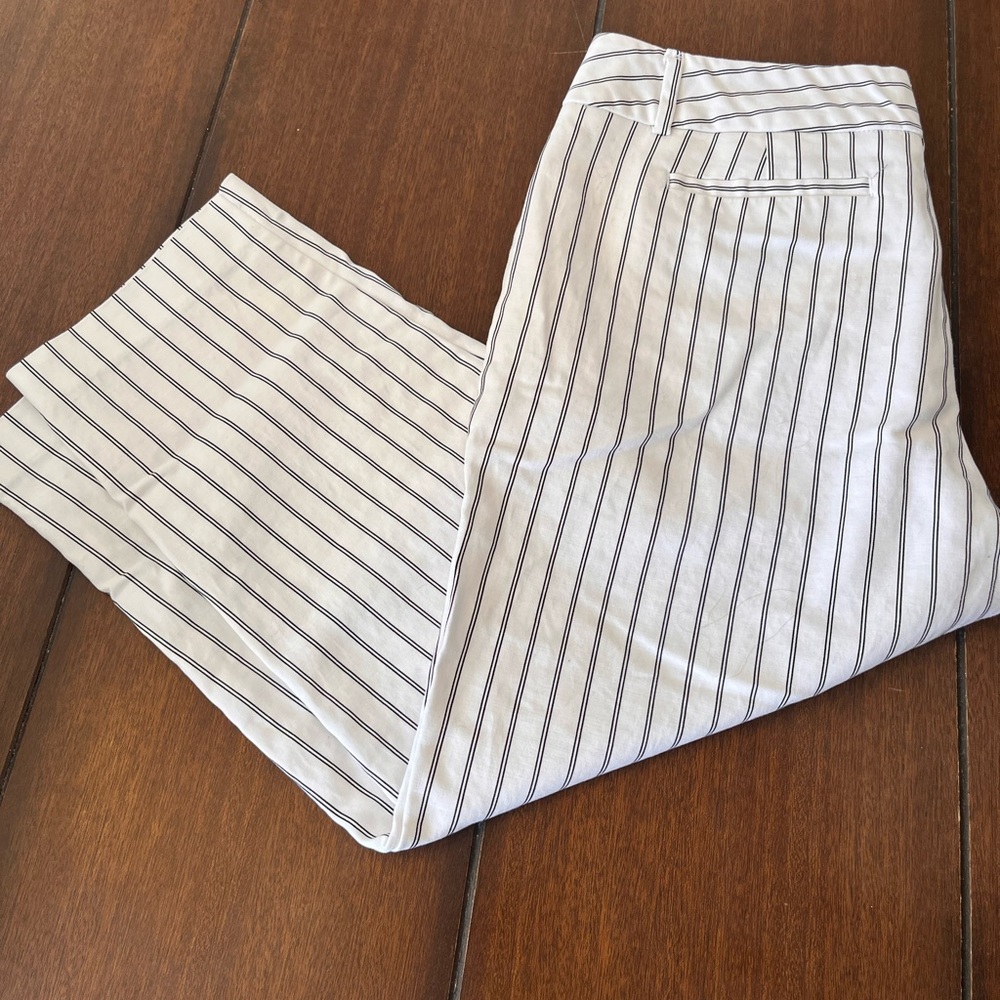 Women’s Striped White Pants